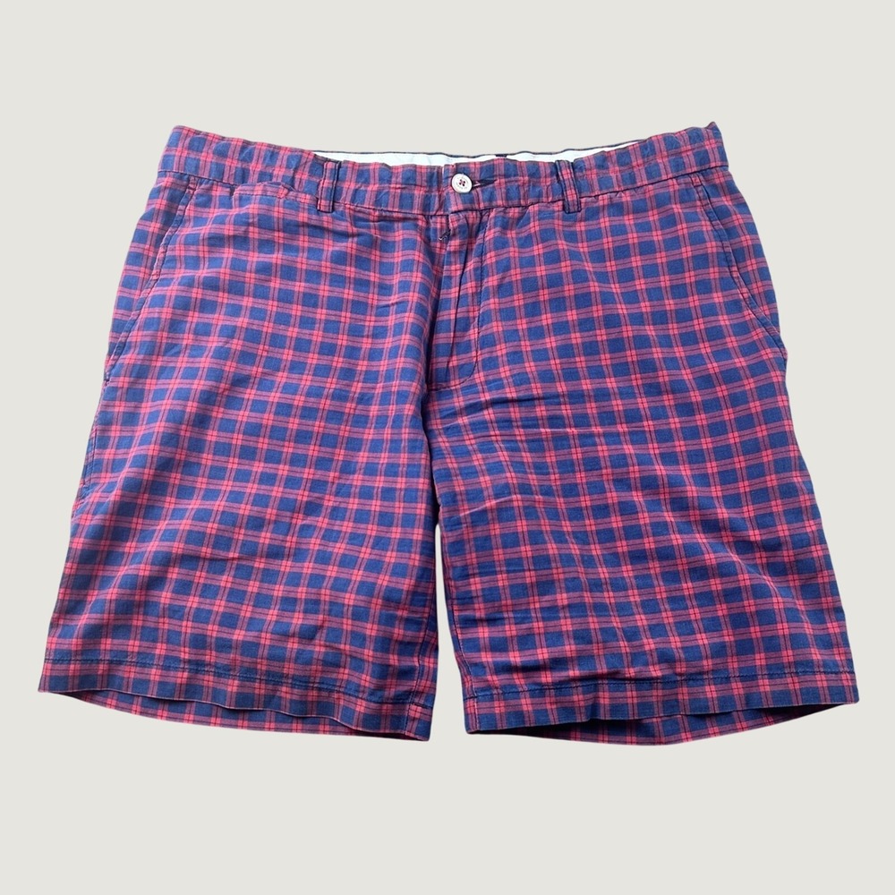 TBM Tessitura Bruno Marcora Shorts Men L Multi Color Plaid Pockets Preppy Resort